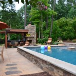 Pavers by the pool and patio