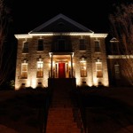 Landscape lighting for Raleigh front foundation